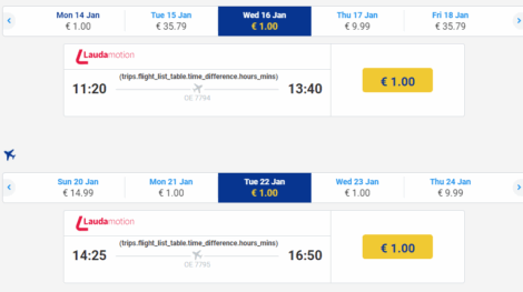 ryanair letenky za 1€