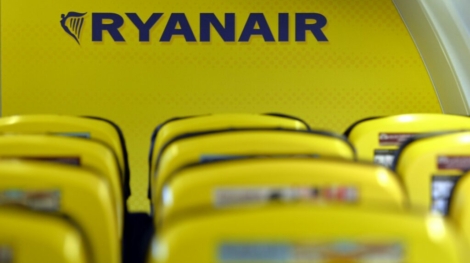 20140227 - ZAVENTEM, BELGIUM: Illustration picture shows the seats of a Ryanair plane at the first flight from Brussels Airport by Irish low-cost airline Ryanair, Thursday 27 February 2014 in Zaventem. BELGA PHOTO ERIC LALMAND