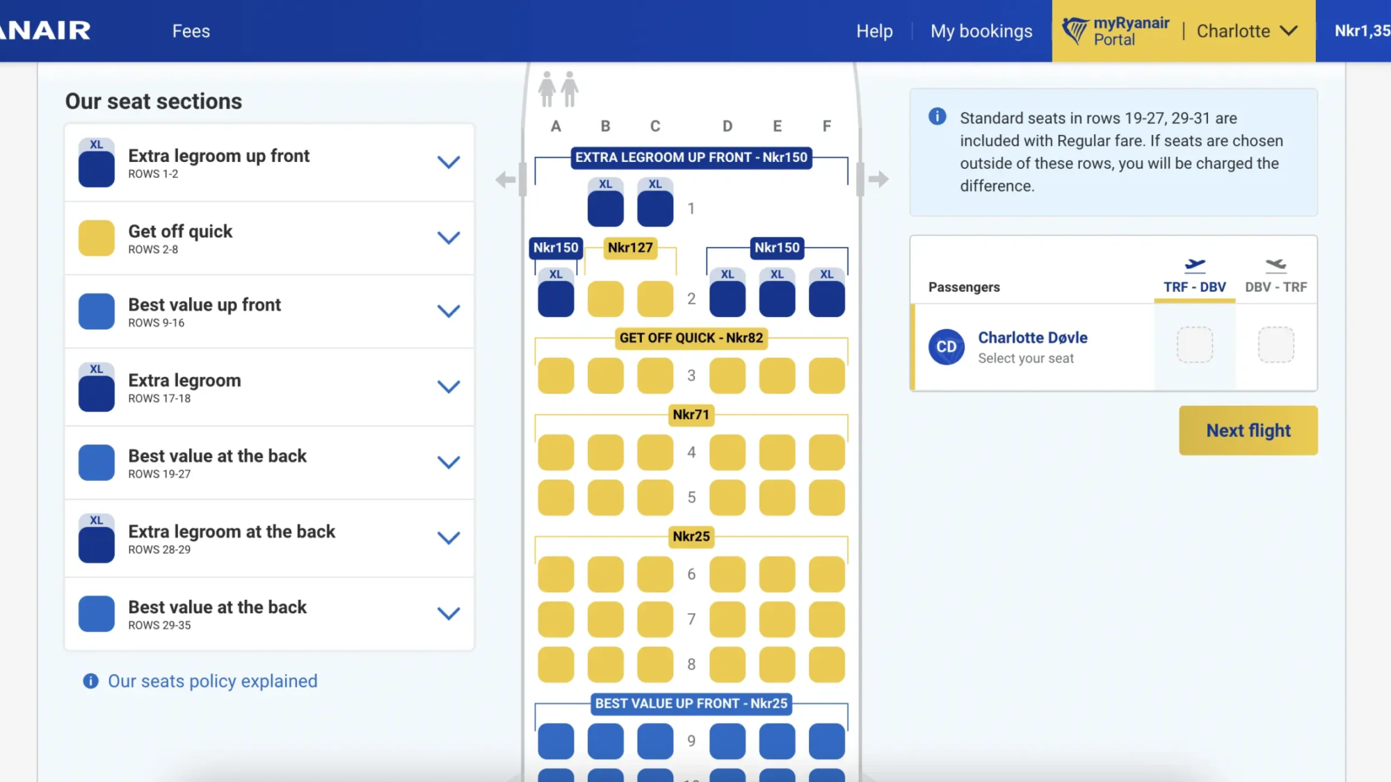 ryanair sedenie v lietadle