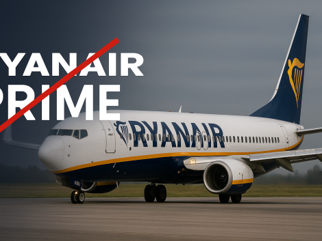 ÚVOD 15 Lietadlo Ryanair na letiskovej ploche s prečiarknutým nápisom Ryanair Prime