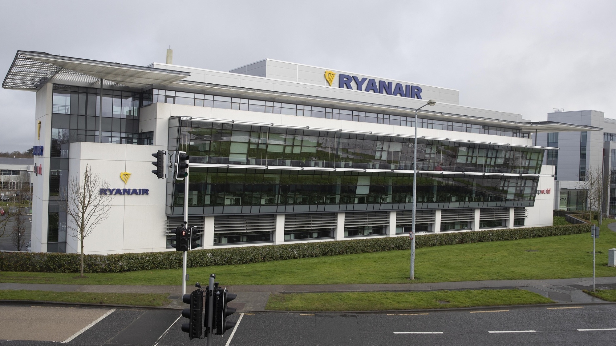 The Ryanair headquarters at Airside Business Park in Swords, in Dublin, Ireland. Staff at Ryanair who were tested for Covid-19 have raised concerns over the manner in which an outbreak of the virus at the airlines headquarters was handled. Issue date: Sunday February 7, 2021. PA Photo. See PA story IRISH Coronavirus. Photo credit should read: Brian Lawless/PA Wire