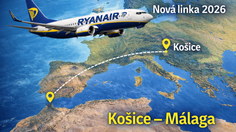 Ryanair bude lietať z Košíc do šiestich destinácií. Pribúda Malaga a viac letov do Prahy